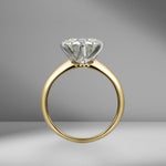 Round Brilliant Cut Solitaire Engagement Ring with Classic Tiffany Setting
