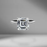 Asscher Cut Solitaire Engagement Ring