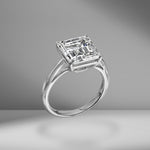 Asscher Cut Solitaire Engagement Ring