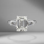 Emerald Cut Engagement Ring with Tapered Baguettes
