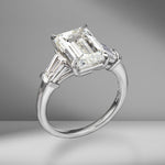 Emerald Cut Engagement Ring with Tapered Baguettes