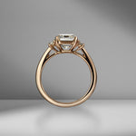 Emerald Cut Engagement Ring with Trapezoids