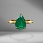 Pear Shape Emerald Ring