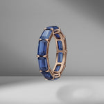 East-West Set Sapphire Eternity Band