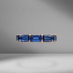 East-West Set Sapphire Eternity Band