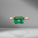 Emerald East-West Ring