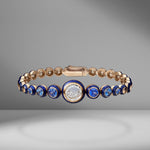 Diamond & Sapphire Tennis Shaker Bracelet