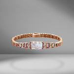 Garnet & Pink Sapphire Tennis Shaker Bracelet