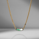 Collar Emerald Shaker Curb Chain Necklace
