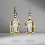 Yellow Gold Diamond Deco Earrings