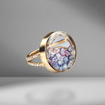 Pink & Purple Sapphire Shaker Ring