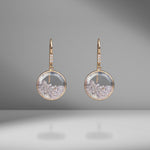 Pink Sapphire & Diamond Shaker Earrings