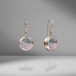 Pink Sapphire & Diamond Shaker Earrings