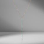 Emerald Stick Drop Necklace