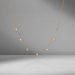 Bezel Set Diamond Dangle Necklace