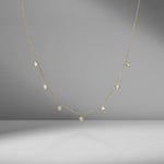 Bezel Set Diamond Dangle Necklace