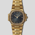 Nautilus Ref. 3800 with a Blue Dial and factory set diamond bezel