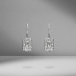 Essential Pavé Baguette Drop Earrings