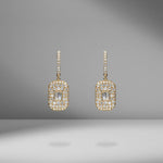 Essential Pavé Baguette Drop Earrings