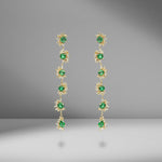 Emerald and Diamond Drop Earring