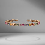 Rainbow Frenzy Sapphire & Diamond Bangle