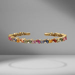 Rainbow Frenzy Sapphire & Diamond Bangle