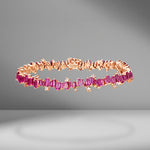Ruby & Diamond Burst Tennis Bracelet