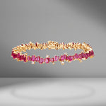 Ruby & Diamond Burst Tennis Bracelet