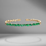 Fireworks Classic Baguette Emerald Bangle