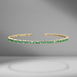 Fireworks Emerald Horizontal Bangle