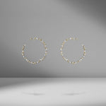Thin Diamond Sideways Hoops