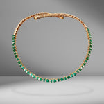 Emerald & Diamond Firework Collar Necklace