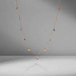 Rainbow Frenzy Drop Necklace