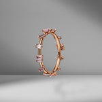 Pink Sapphire Barbwire Ring