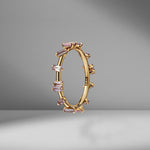 Pink Sapphire Barbwire Ring
