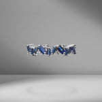 Blue Sapphire Baguette Half Band