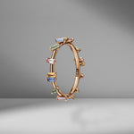 Pastel Fireworks Barbwire Ring
