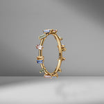Pastel Fireworks Barbwire Ring