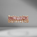 Short Stack Light Pink Sapphire Eternity Band