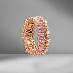 Short Stack Light Pink Sapphire Eternity Band