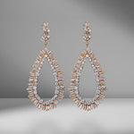 Open Pear Shape Diamond Earrings