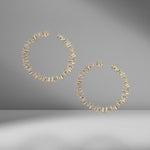 Diamond Fireworks Spiral Hoop Earrings