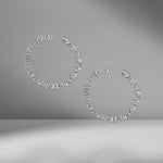 Diamond Fireworks Spiral Hoop Earrings