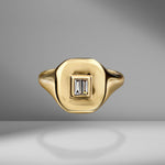 Baguette Diamond Pinky Ring