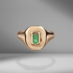 Emerald Baguette Pinky Ring