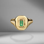 Emerald Baguette Pinky Ring