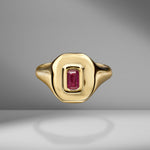 Ruby Baguette Pinky Ring