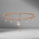Pear Diamond Drop Pavé Link Choker
