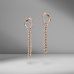Pavé Diamond Drop Link Earring