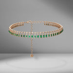 Dot-Dash Emerald & Diamond Necklace